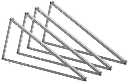 Zendure 2 Pièces Support de Panneau Solaire 114cm 45'', Support de Centrale de Balcon Angle d'élévation Réglable 10-45°, Kit de Montage de Panneau Solaire pour Panneau Solaire 400W-600W