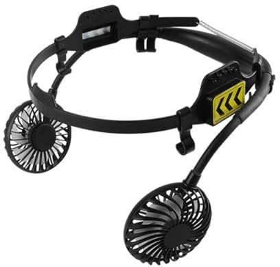 Kueohse Safety Helmet External Fan 3 Speeds for Summer Cooling with Night Light Suitable for Most Helmets