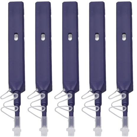 Segrehy Glasfaser reiniger Stift LC MU Premium Qualität Hochleistungs-Steck verbinder End reinigungs werkzeug für SC FC ST LC MU Dia 1,25mm Ferrules 5 Stück Set 800 Reinigungs zeiten