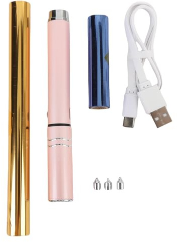 Garosa Hot Foiling Pen Heated Foil Pen Heat Foil Pen with 4 Metal Tips 1.5V 1600mAh Battery 90 Min Runtime 150℃ Working Temp for Card Making Scrapbooking Craft Projects