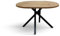 PAZZO DESIGN Table ronde extensible Nada, table de salon, table de cuisine, pieds croisés noirs, fabriquée en Italie, chêne rustique, 100 x 75 cm - id_2220