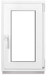 Framex Ventana de plástico para sótano, 45 x 80 cm (450 x 800 mm), 3 compartimentos (32 mm), color blanco