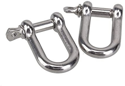 Manille, manille en acier inoxydable, petite manille, crochets de manille de gréement en D, matériel de gréement de bateau