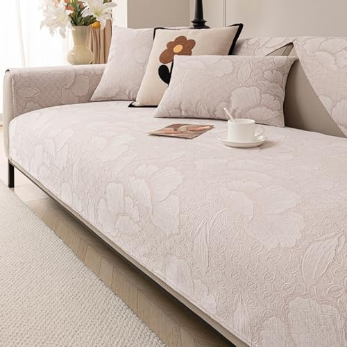 HGTRH Sofa üBerzug L Form Groß Ecksofa Samt, Sofabezug 3 Sitzer L Form mit Armlehne, Couch üBerzug füR Wohnlandschaft rutschfest Anthrazit, Dreidimensionale 70 * 70