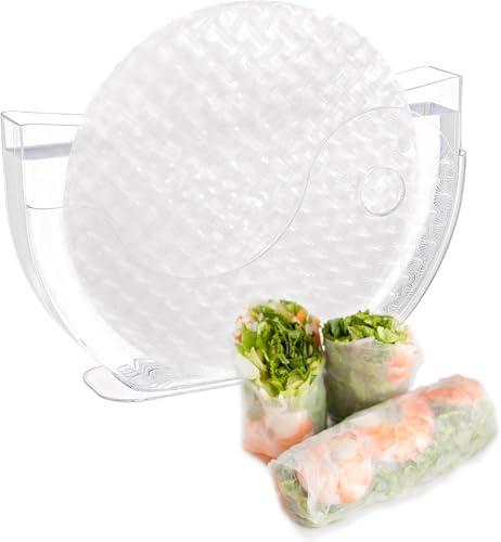 Récipient pour papier de riz, papier de riz, rouleaux d'eau, rouleaux d'œufs, emballage de rouleaux d'été, conteneur de feuilles, facile à nettoyer