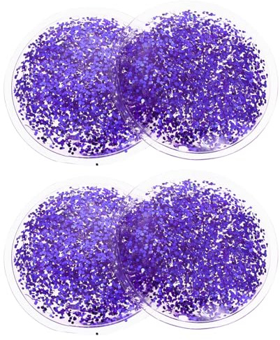Kältetherapie Augenpads 2 Paar aus Gel und Pvc Lila | Abschlussfeier Saison, Wiederverwendbare Augengelpads für Sommer und Geschenk, Augen Gel