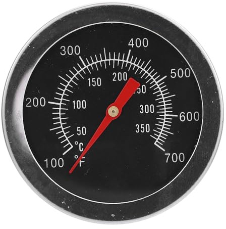 Ofenthermometer Edelstahl Großes Zifferblatt 52mm, M8 Gewinde, Grill Temperaturmesser 100-700℉ - Präzise Messung, Robuste Bauweise, Ideal für Ofen und Grill