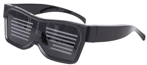 SENECESLI LED-Display, Intelligente Brille, Hohe Helligkeit, Leuchtet Im Dunkeln für Party, Hochzeit, USB-Aufladung, Leuchtende Brille für Hochzeit, Geburtstag, Partys, ABS-Material