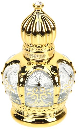 HOMOBABE 2 Stück 12ml Goldfarbene Vintage Glasflaschen für Ätherisches Öl Dekorative Parfümprobenfläschchen zum Nachfüllen im Wohnzimmer und Schlafzimmer