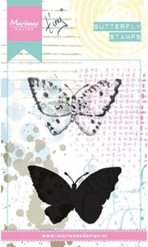 Marianne Design Tiny's Butterfly 2 Cling Rubber Stamp Set, Synthetic Material, Multi-Colour, 16 x 10 x 0.5 cm