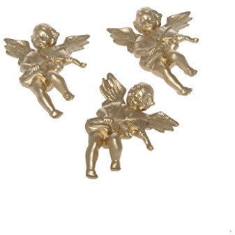 Deko Engel Gold - Weihnachtsdeko - Tischdeko - Adventskranz - Weihnachten - ca. 4,5 x 5,5 cm - 1 VE = 3 x 3 Stück - A107