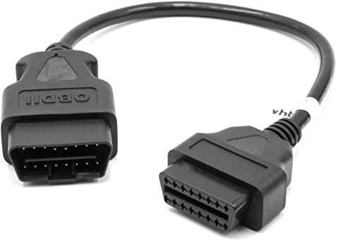 vhbw OBD2 cable de extensión conector 16 pines hembra a 16 pines macho compatible con vehículo, equipos de diagnóstico - 30cm