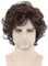 Topcosplay Schwarz Perücke Kurz, Lockige Perücke Herren, Natürlich Perrücke Layered für Halloween Cosplay Karneval täglichen Tragen