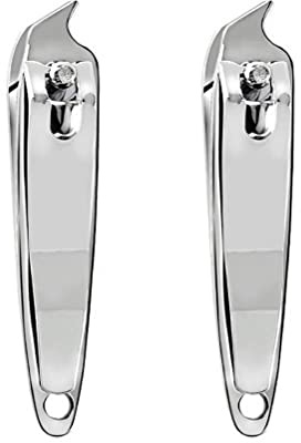 DNHCLL 2 PCS Metal Slanted Edge Nail Cutting Clippers Pedicure Manicure Tool Slanted Tip Cuticle Nail Clipper Cutter Nail Clipper Cutter Pedicure Manicure Tool