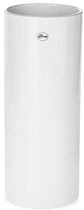 matches21 Vase Keramik Zylinder weiß Deko Keramikvase Blumenvase Tischvase Bodenvase hoch rund 1 STK - Ø 12x30 cm