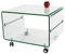 HABITMOBEL Mesa Auxiliar Burano Cristal Curvado con Ruedas