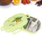 Caja de almuerzo de acero inoxidable para niños para cocina (verde sólido-jirafa)