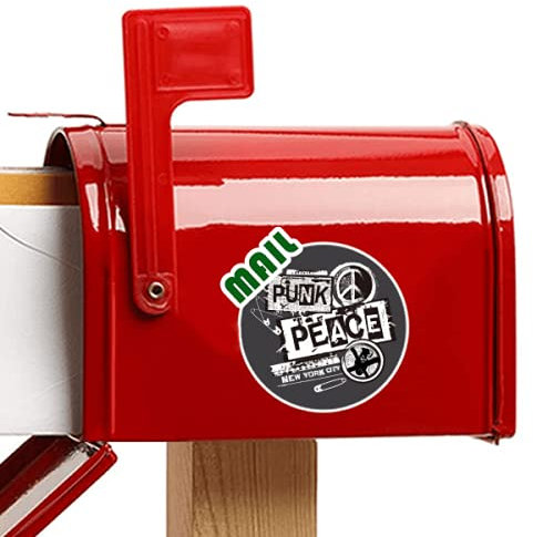 Beauty Gift Punk New York Anti-War Illustration Muster Aufkleber Briefkastenaufkleber Kleber