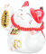 Amosfun Maneki Neko Chinesische Winkekatze Glückskatze aus Keramik, Glückskatzen, Feng Shui, Glücksbringer, Katzenfigur, Reichtum, einladend, Tier-Ornament für Auto, Büro, Dekoration, Weiß