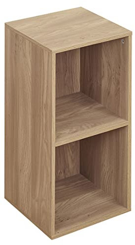 URBNLIVING 2, 4, 8 Würfel Bücherregal Regal Display Regal Aufbewahrungseinheit Holz Organizer (2 Würfel, Eiche)