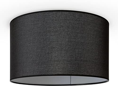 Paco Home Deckenleuchte Wohnzimmer Deckenlampe Stoff Lampenschirm Modern Einfarbig Rund E27 Skandi Schlafzimmerlampe Uni