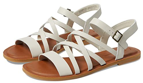 TOMS Women's Sephina Flat Sandal, Putty, 36.5 EU