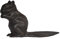 CAXUSD Animal Door Stop - Squirrel Wedge - Steel Door Stopper - Wall Mount - Traditional Style - 18.5 x 9.5 x 6.5cm - As Shown Color - 1 Piece