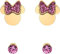 Disney Minnie Mouse Kinder Ohrringe, Edelstahl, Zirkonkristall, Disney Schmuck fur Mädchen