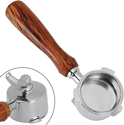 DIBTSA 51 mm Espresso-Siebträger mit Doppelausguss, 3 Ohren, kompatibel mit De'Longhi Dedica EC680, EC685 Espressomaschinen