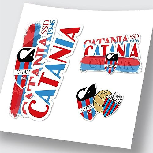 STICKERS TIFOSI CATANIA SET - ADESIVI IN VINILE COLORATO E SAGOMATO