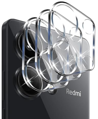 QULLOO Protector de Lente de Cámara para Xiaomi Redmi Note 13 Pro 4G, Cristal Vidrio Templado de Camara, 9H Dureza, Anti-Rasguños, Ultra Transparente, 3 Unidades