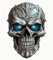 3D Totenkopf Aufkleber - Grauer Schädel Sticker für Auto, Motorrad, Laptop - Hochwertiger Schädel-Aufkleber für coole Akzente - Wetterfest Horror Halloween Dekor Sticker