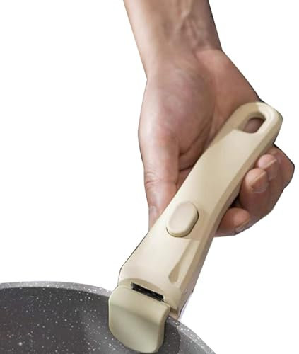 Mango extraíble para olla, juego de utensilios de cocina antiadherentes, mango desmontable, ollas y sartenes desmontables, clip para ollas de asa, utensilios de cocina con mango extraíble, mango de
