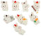 PRETYZOOM 24 STK Mikrolandschaftsornament Miniaturen Schmücken Miniaturfiguren Miniatur-häschen-Spielzeug Tierspielzeug Hase Tortenaufsatz Tierisches Spielzeug Entzückende Figur Harz Weiß