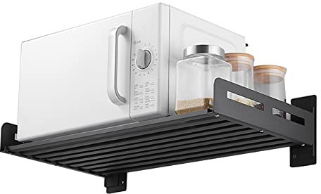 ZATTYDV Rejilla de Almacenamiento para microondas Rejilla para Horno microondas Rejilla para Horno microondas multifunción de Acero Inoxidable para Montaje en Pared EST