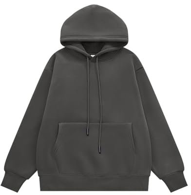 BERCIELY Sweatshirt Herren Einfarbig Kapuzenpullover Herren Elastizität Langärmeliges Sweatshirt Herren Jugend Modern Komfortabel Casual Pullover Hoodie Herren P-Dark Grey2 XXL