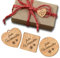 FILIGRAVO 5 Stk Weihnachts-Geschenkanhänger aus Holz mit Gravur - edle Tags aus Echtholz für Geschenke zu Weihnachten - Anhänger Etiketten für Familie