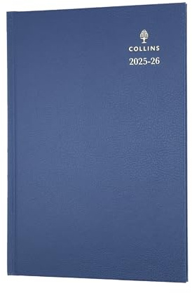Collins 'Desk' 13 Month Mid/Academic Year Planner, July 2025-July 2026-38M.60-2526 - Week-to-View Diary, A5 Hard Cover, Blue