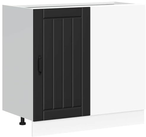 IKAYAA Panel Frontal para Lavavajillas,1.5 cm, Lucca, Panel Delantero Lavavajillas Cocina, Puerta Lavavajillas, Negro 86 x 46 x 81.5 cm