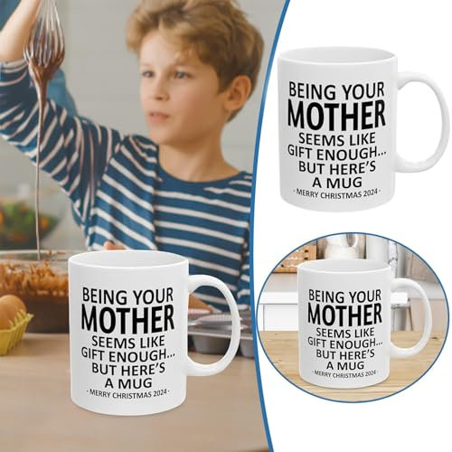 Taza de café de cerámica con texto en inglés Becomes Your Seems to Be A Sufficiente - Taza de café personalizada para Navidad, festividades, cumpleaños, color blanco, 8 x 9 pulgadas, 5 cm