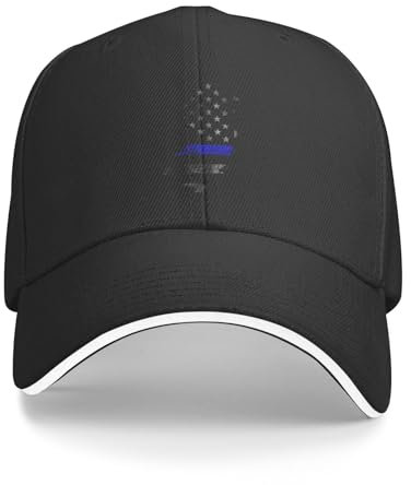 Sonnenblende Mütze Unterstützen Sie Die Jersey State Police In Schwarz Baseball Cap Vintage Unisexe Freizeit Basecap Für Cadeau, Femme, Homme