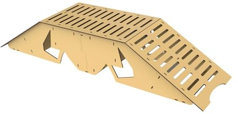 Generic Büro-Kletterzubehör für ferngesteuerte Autos, Brückenmodell für 1:14, 1:12, L