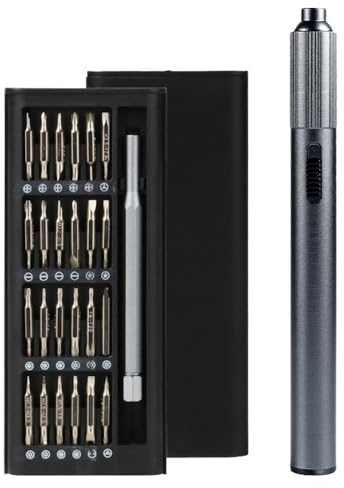 WITFAMILY 3,7 V Akkuschrauber, 5Nm Max Akku Schraubendreher, 280 U/min, S2 Magnetbits mit 1/4 Zoll Sechskant, LED-Licht, 48 in 1 Kleines Schraubendreher-Set, Haushaltsgeräte