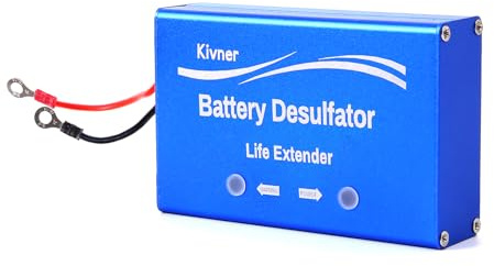 Kivner 12 V Batterie-Zerstäuber für Auto/Motorrad – entfernt Sulfatation, regeneriert AGM/SLA/VRLA-Batterien – verlängert die Lebensdauer – 20 mA, widerstandsfähig (KVN-BTF12-O (Ösenkabelschuhe))