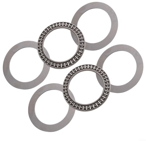 Jotekonoby Axial-Nadellager AXK5070 50 x 70 x 3 mm mit AS5070 Unterlegscheiben, kompakte Steifigkeit für schwere axiale Lasten, Laufbahnen aus gehärtetem Stahl, 2 Stück Kugellager