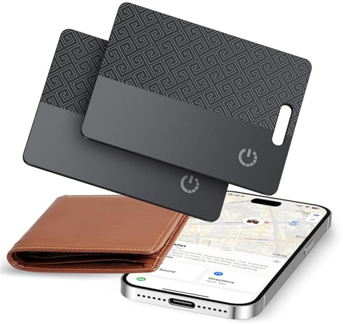 FAMOO Wallet Tracker Card 2-Pack (Black)
