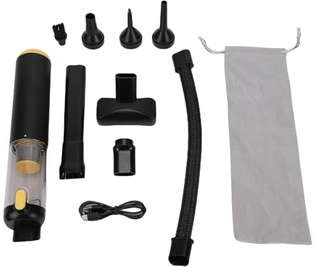 KIMISS Aspirateur à Main sans Fil, Aspirateur à Main Portable sans Fil, Conception 6 en 1, Moteur Balais à Forte Aspiration de 18 000 Pa, de Charge de Type C avec