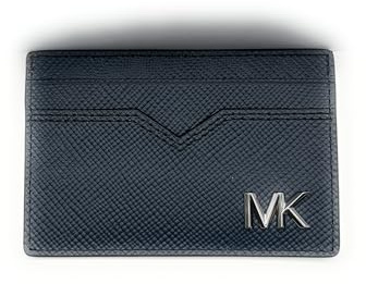 Michael Kors Edison Kartenetui, eingekerbt, Marineblau, Einheitsgröße