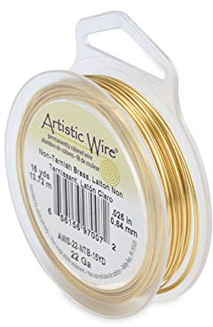 (1 Pack) - Artistic Wire 22-Gauge Non-Tarnish Brass Wire, 15-Yards