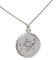 Anhänger Sternzeichen Zwilling Medaille und Kette aus massivem Silber mit Geschenkbox zum Verschenken personalisierbar, Sterling-Silber, Kein Edelstein